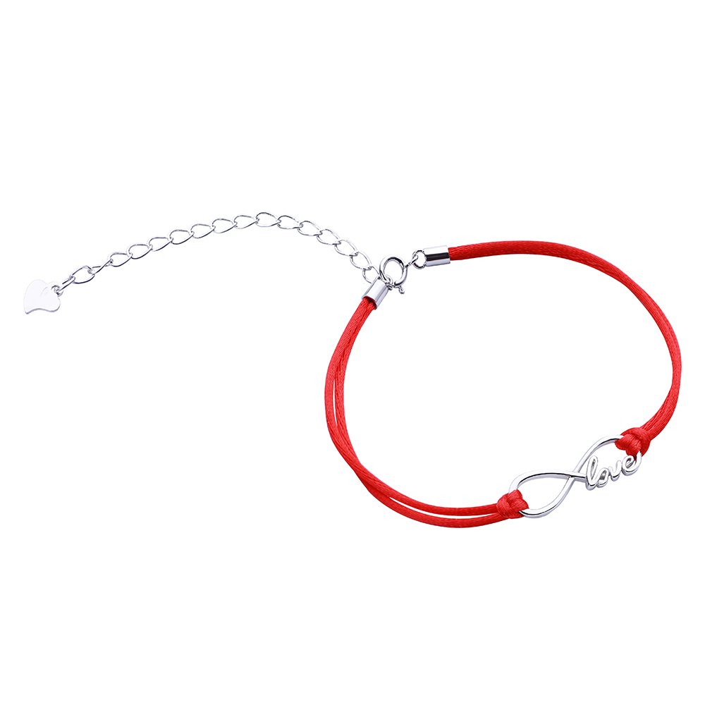 

Серебряный браслет (красная нить) Silvex925 16+5 ±2 см (вес 1.9 г) модели Б2К/904