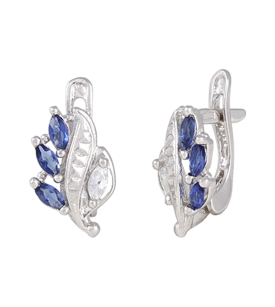 

Серебряные серьги Silvex925 с фианитом (вес 2.8 г) модели СК2ФС/002