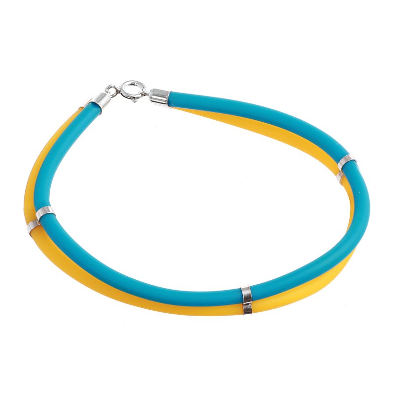 

Серебряный браслет Silvex925 18 см из каучука (вес 1.5 г) модели 895 2/18