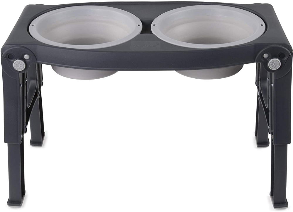 

Миска двойная с регулируемыми ножками для собак Dexas Adjustable Height Pet Feeder 960 мл Светло-серая