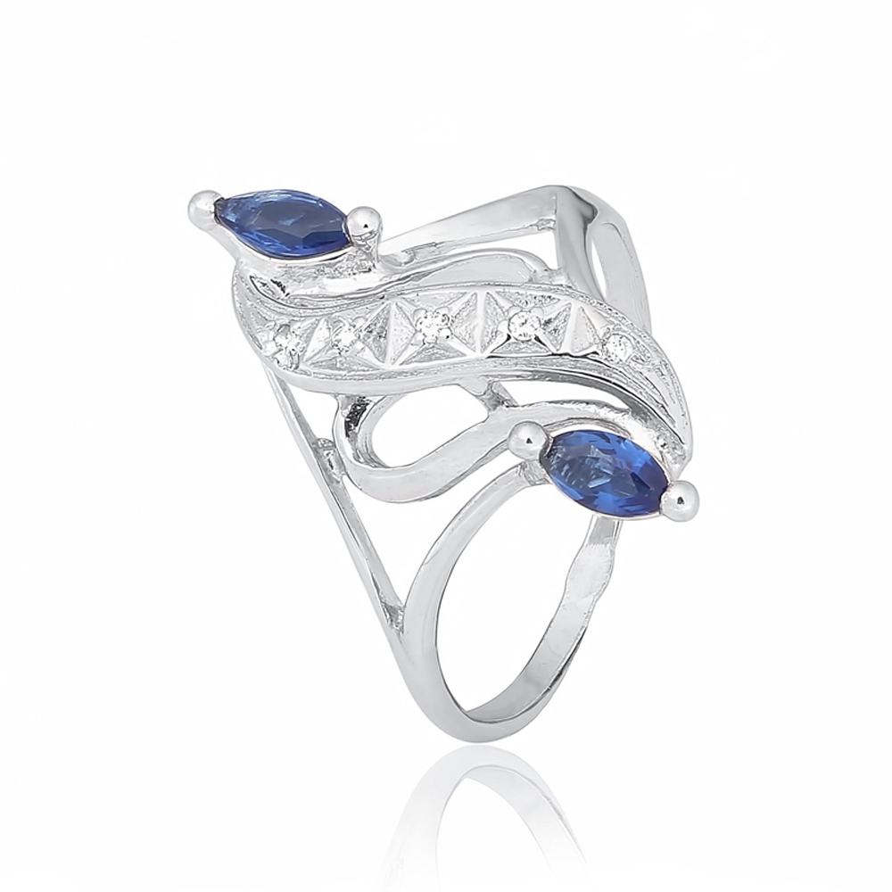 

Серебряное кольцо Silvex925 17.4 мм с фианитом (вес 2.2 г) модели К2ФС/149-З