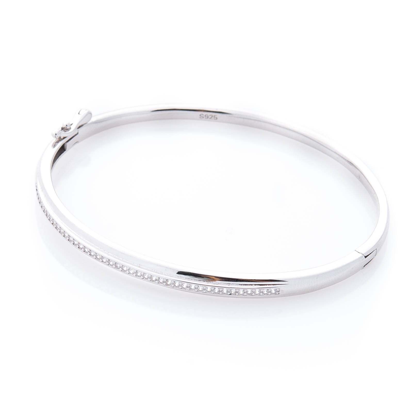 

Серебряный жесткий браслет S-ONIKS с фианитом (10.7 г) модели 141275-10,7