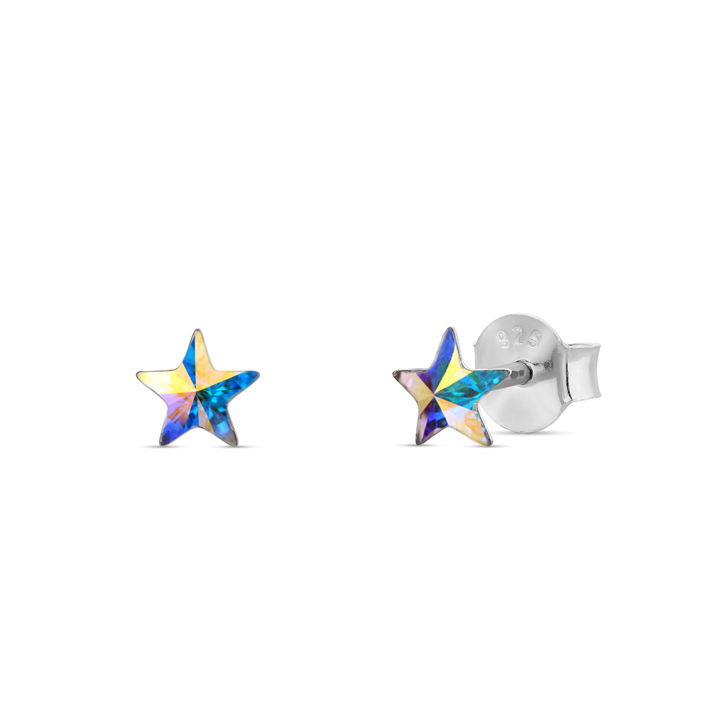 

Серебряные пусеты SPARK Small Star со Swarovski модели K47455AB