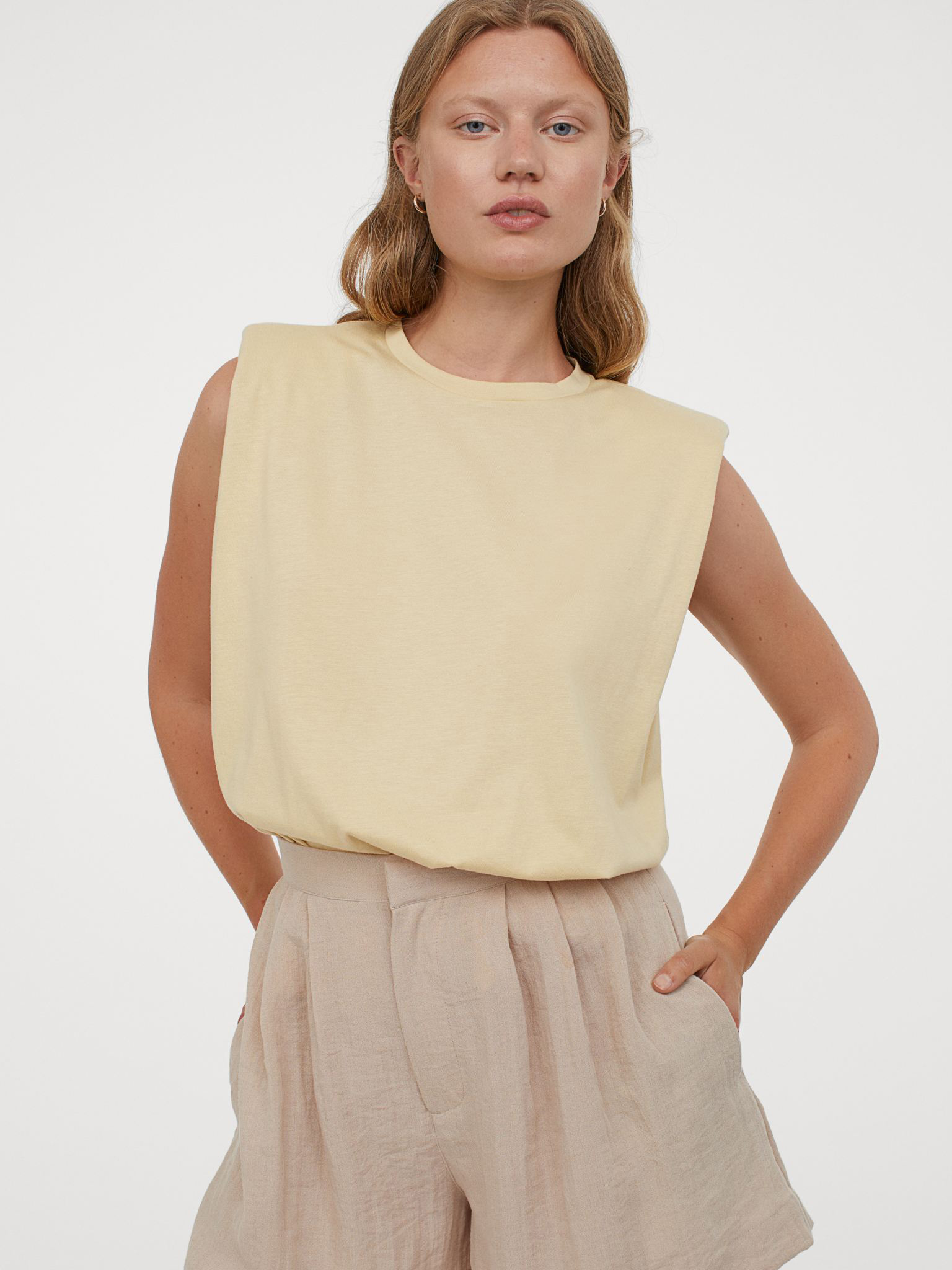 

Майка H& 2112-8924212  Светло-бежевая, Майка H&M 2112-8924212 M Светло-бежевая
