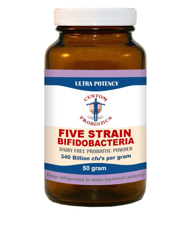 

Пять штаммов бифидобактерий Custom Probiotics Five Strain Bifidobacteria 50 г