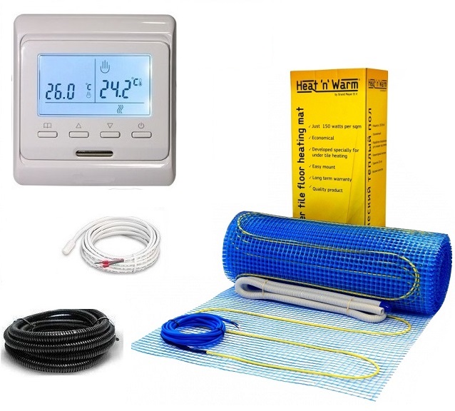 

Тепла підлога Grand Meyer EcoNG 150 двожильний мат 225 Вт 1.5 м² з програмованим терморегулятором в комплекті