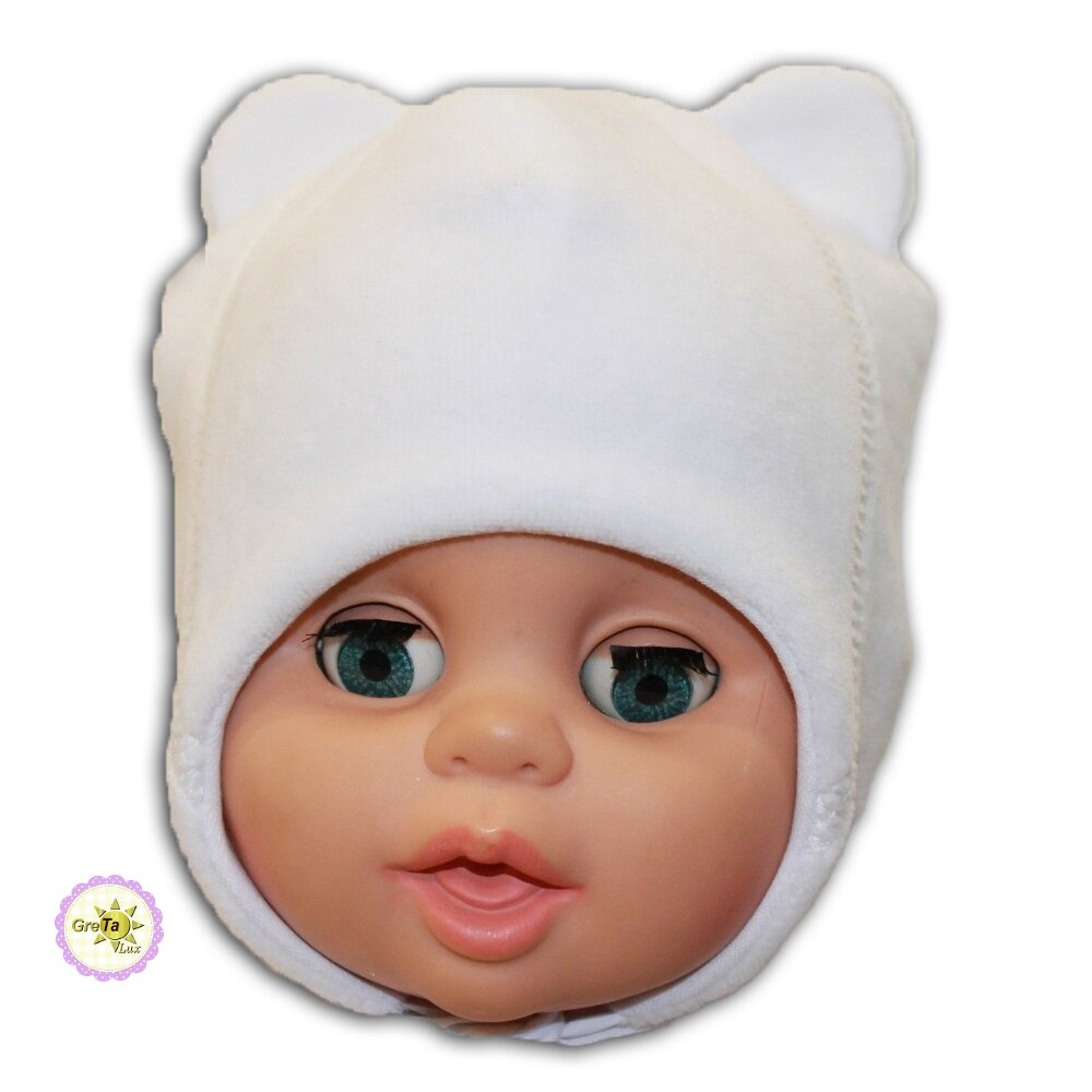 

Зимняя шапка GreTa Lux Малютка с ушками 40 белая
