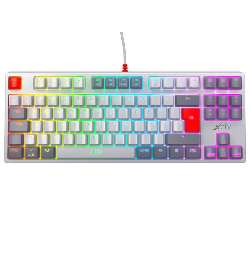 

Клавиатура игровая Xtrfy K4 TKL RGB Kailh Red Ukr-Ru, Retro