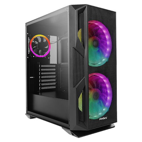 

Корпус Antec NX800 Gaming,MidT,E-ATX, 2*USB2.0,1*USB3.0, 3*120ммARGB,стекло(бок.панель),безБП,черный