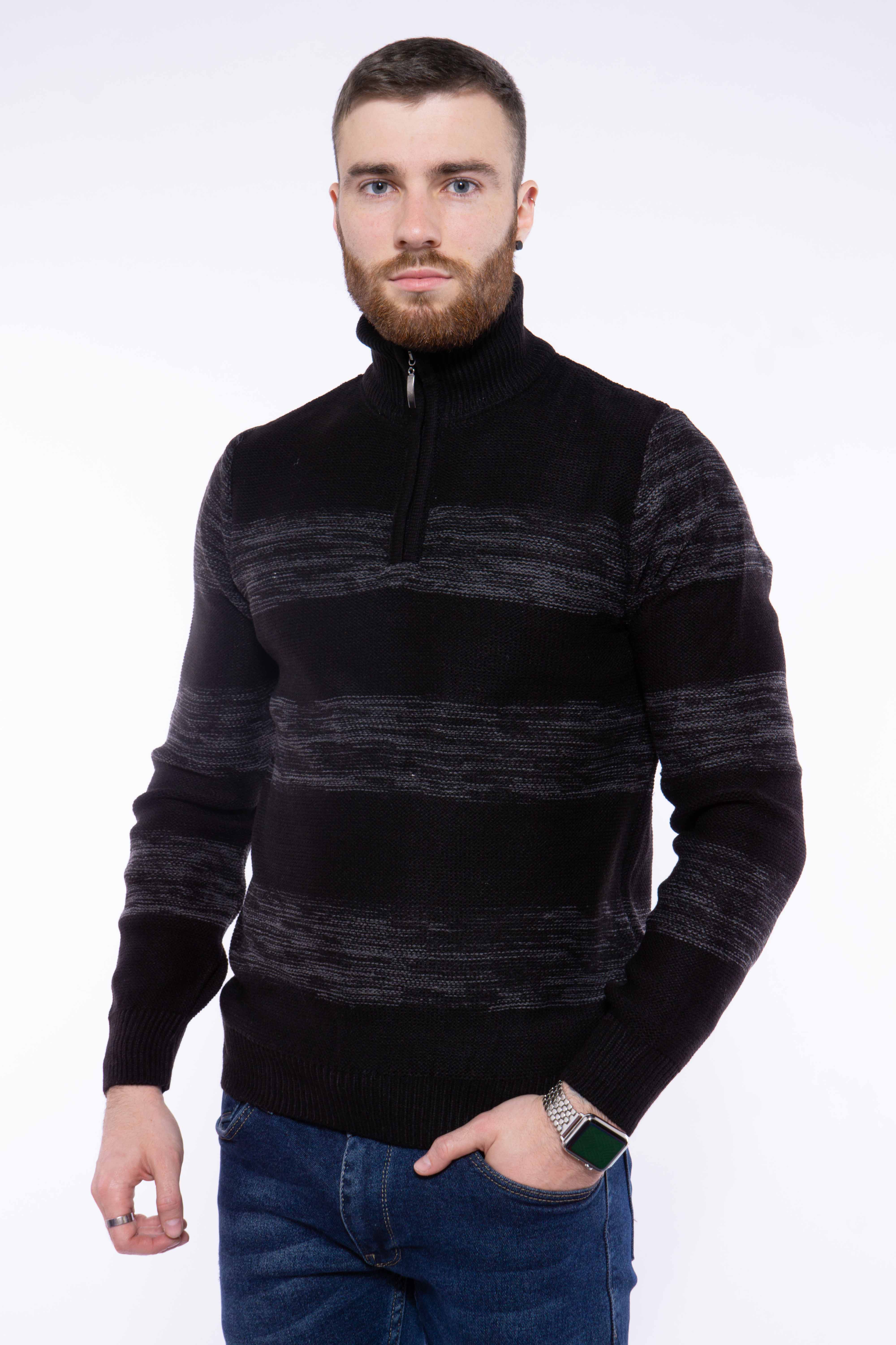 

Кофта с воротом на молнии Time of Style 609F67  Черный, Кофта с воротом на молнии Time of Style 609F67 M Черный