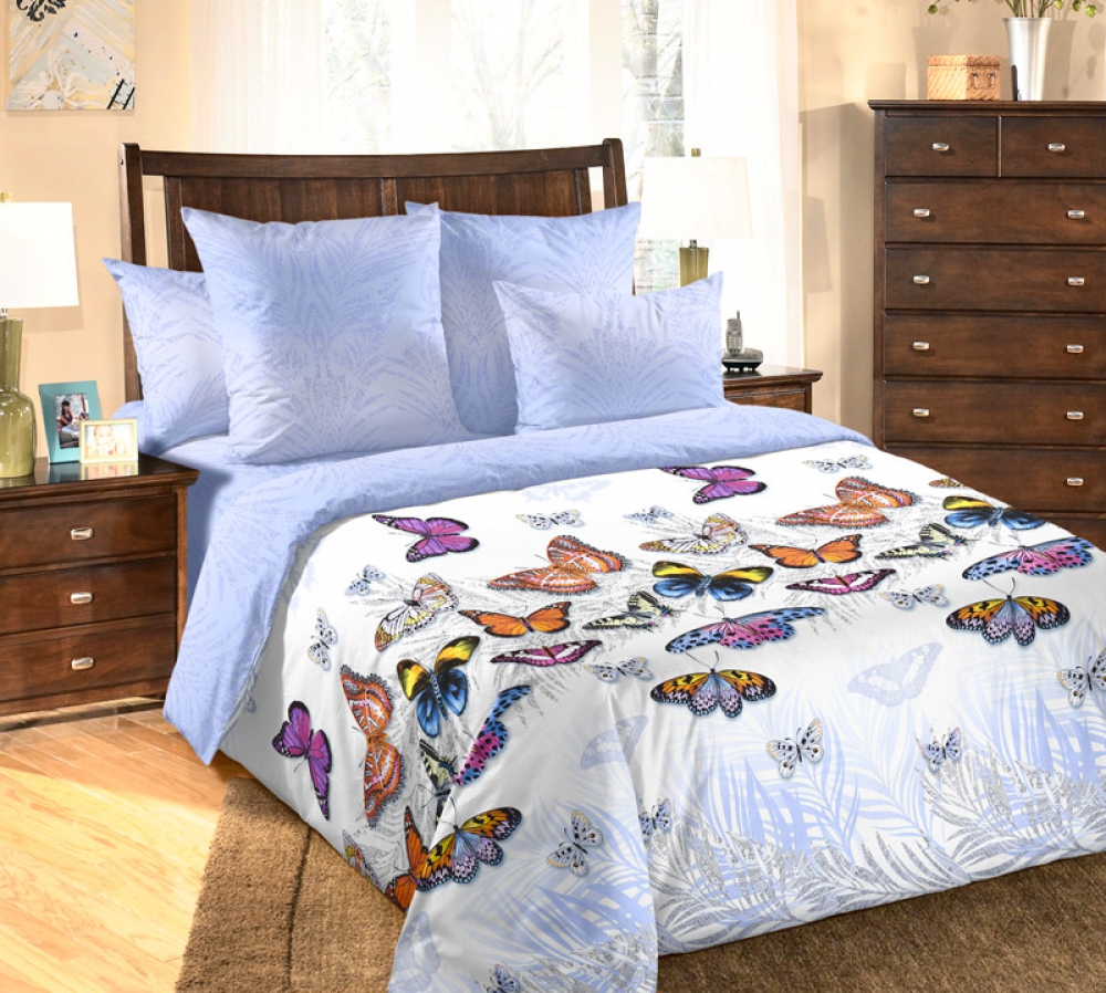 

Комплект постельного белья Komfort-tekstil Галатея, перкаль (Евро на резинке)