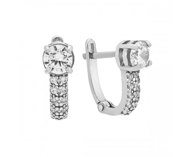 

Серьги серебряные с фианитами 82649б