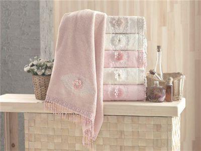 

Полотенце банное набор 6 шт. Pupilla 3D, гипюр, 70х140 stil бамбук