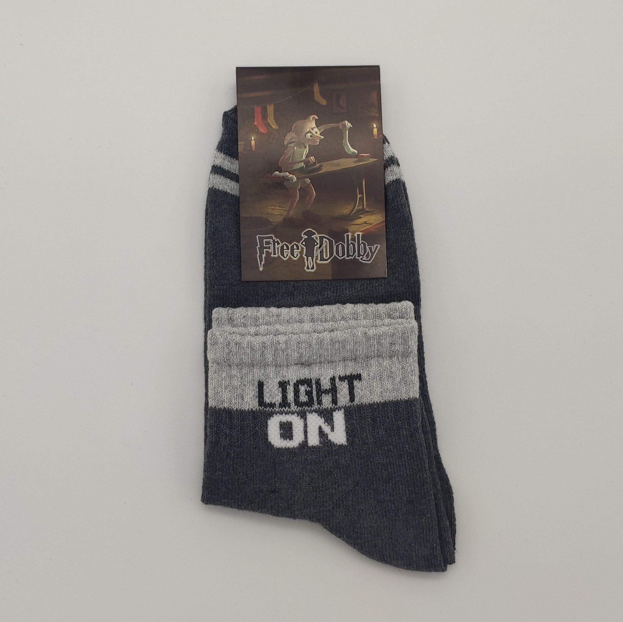 

Женские носки Free Dobby Light on Гарри Поттер Cotton Socks серые размер 35-38