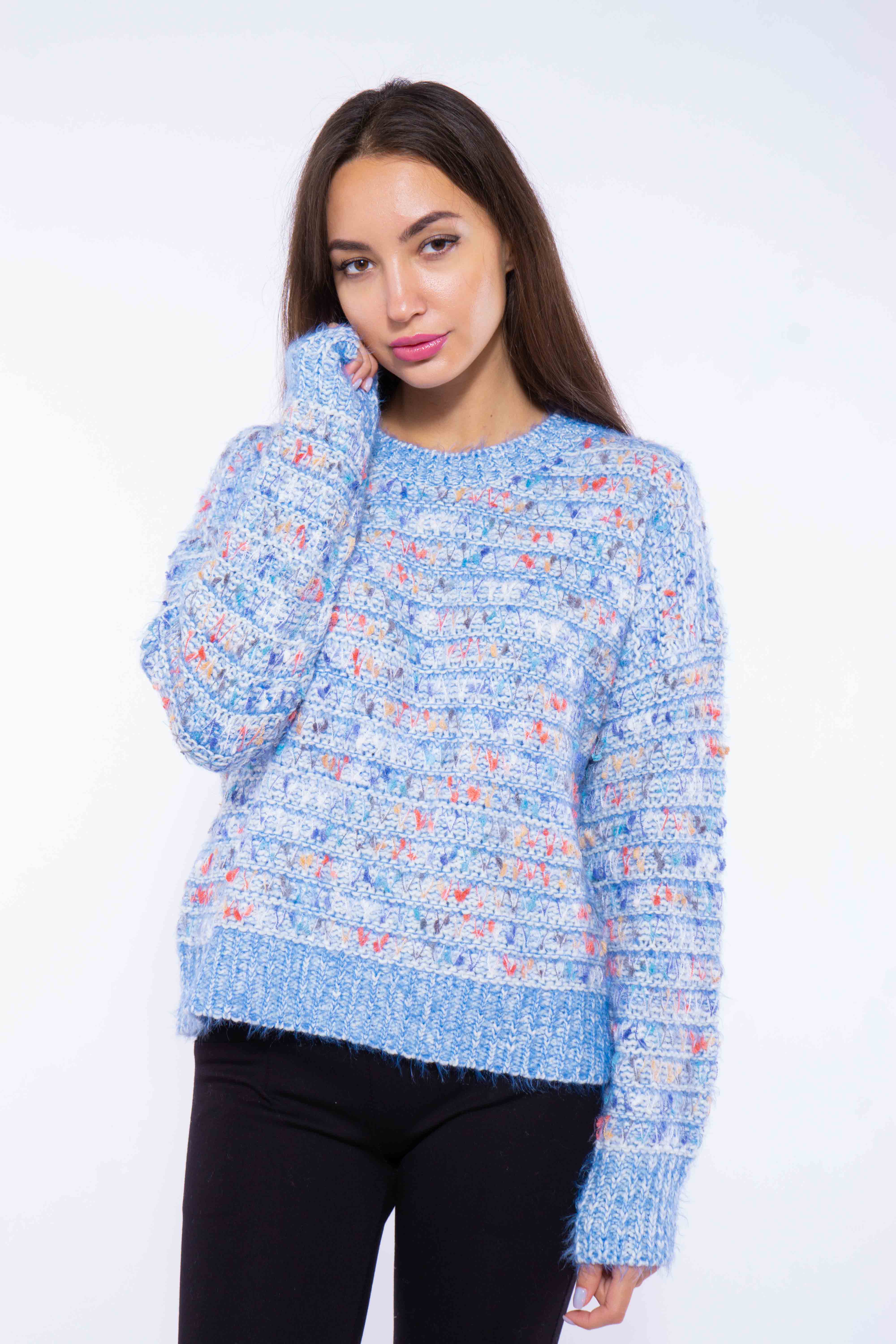 

Свитер женский oversize Time of Style 120PFA340167 M-L Голубой