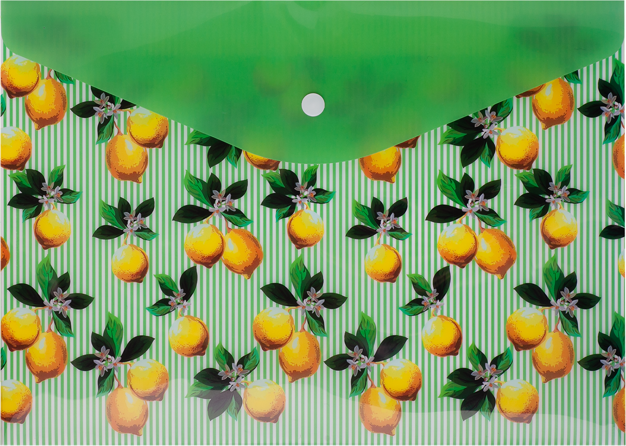 

Набор папок конвертов Buromax Lemons на кнопке А4 12 шт Салатовый (BM.3955-15)