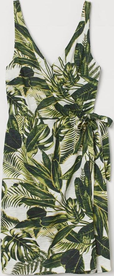 

Платье H&M 685448912 S Белое с зеленым