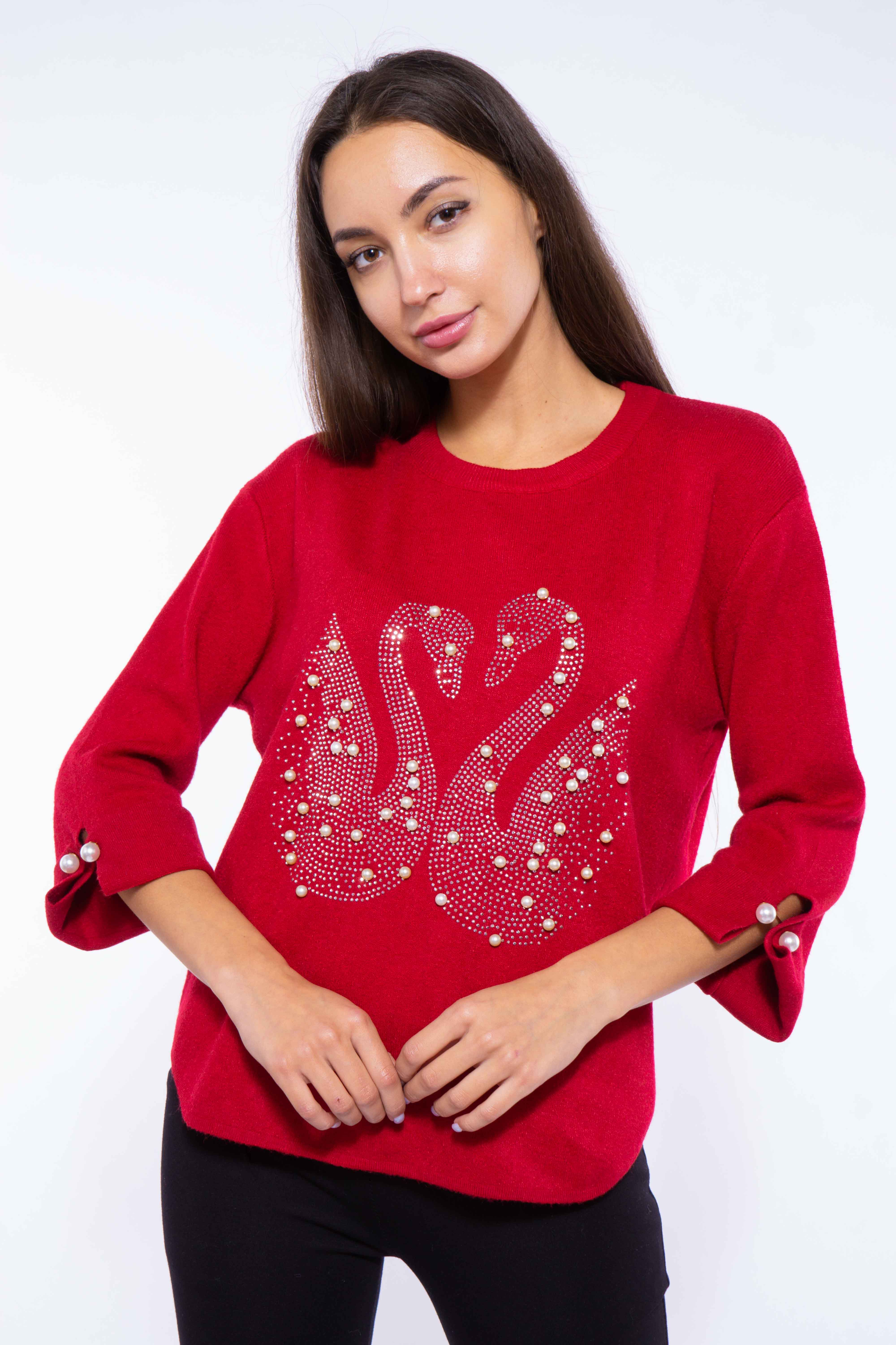 

Свитер женский Time of Style 120PFA7228 M-L Бордовый