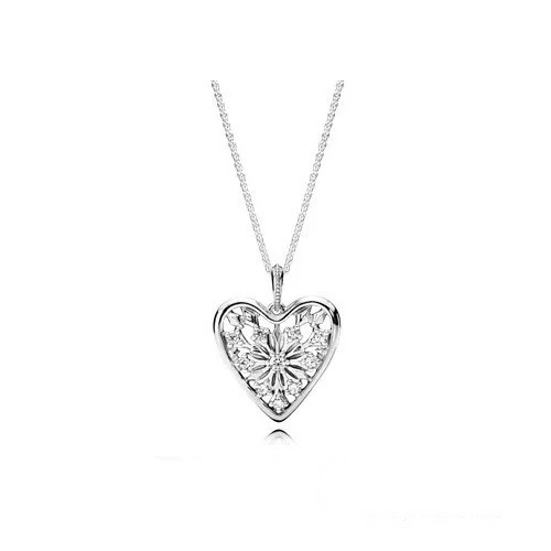 

Серебряное Колье Пандора Сердце Зимы #396369CZ-80