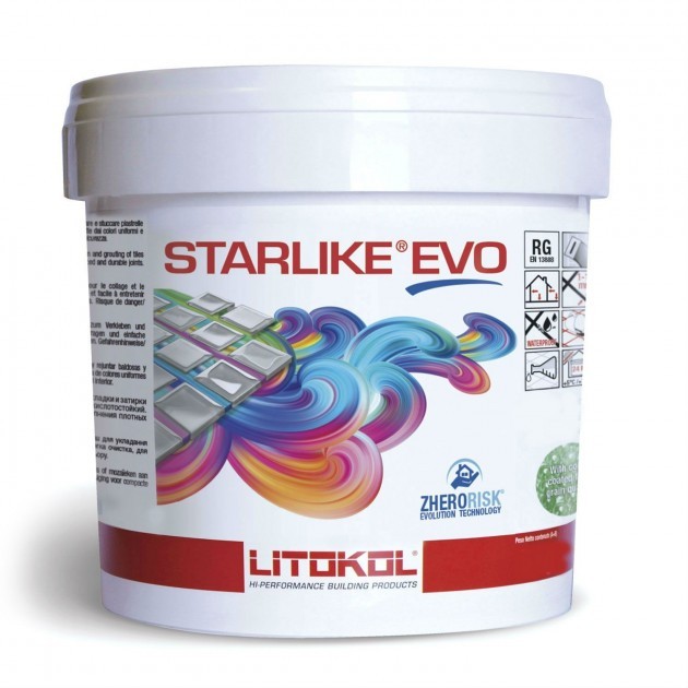 

Затирка эпоксидная Litokol Starlike EVO 530, 2.5 кг для швов плитки, мозаики (glam collection)