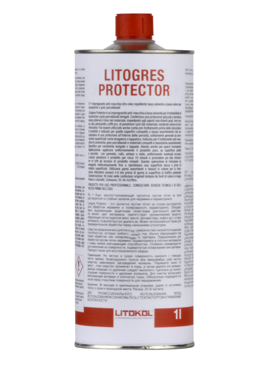 

Пропитка Litokol Litogres Protector 1л, защита керамогранита, керамики от пятен