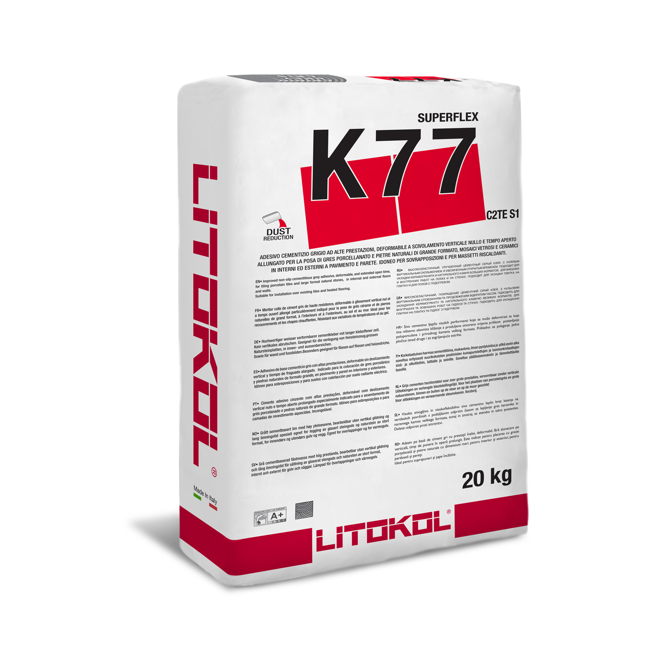 

Клей для керамогранита, камня Litokol Superflex K77(литокол к77) 20 кг(серый)