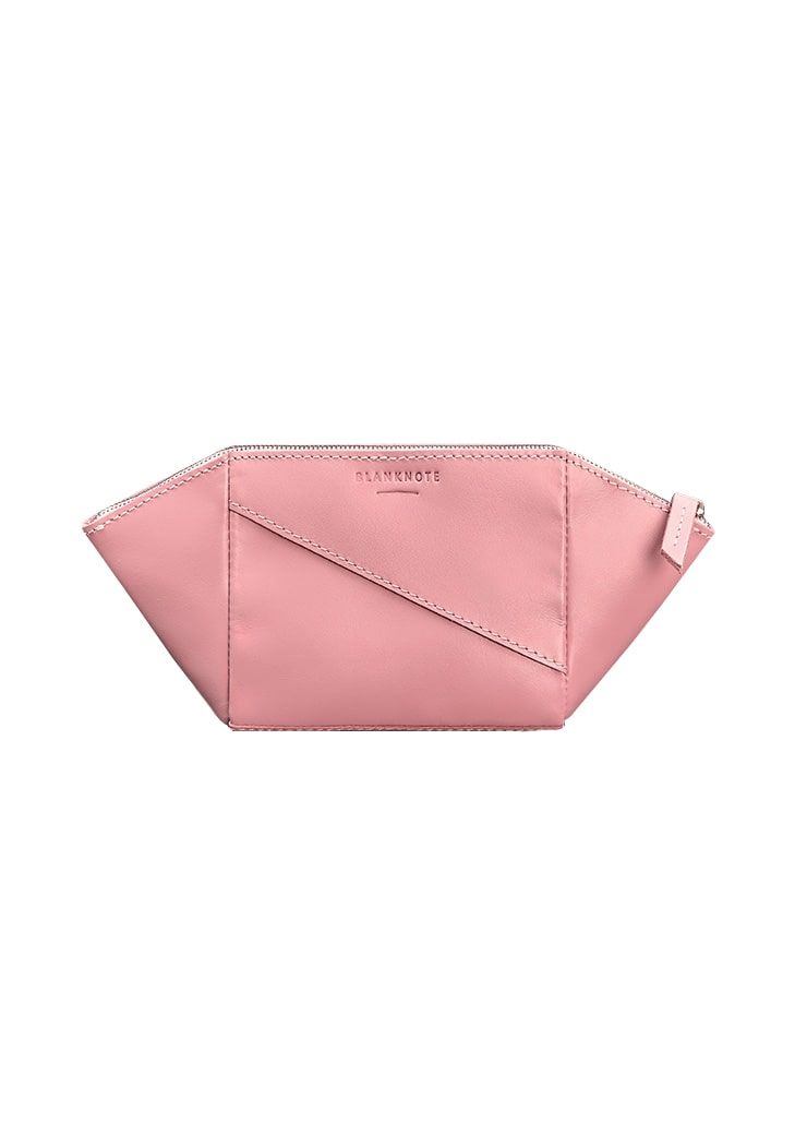 

Женская кожаная косметичка Краст Розовая (BN-CB-2-pink-peach)