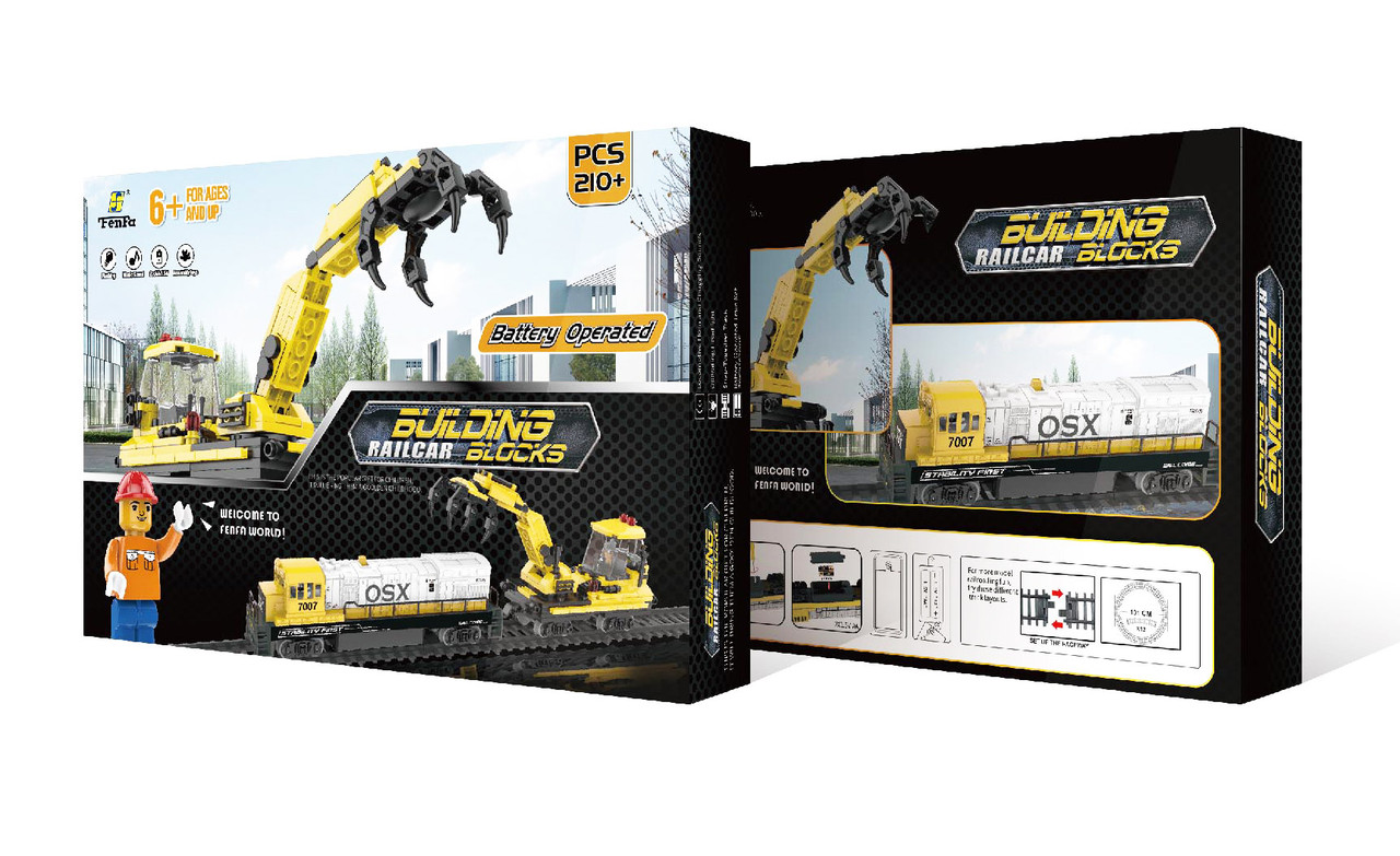 

Железная дорога Fenfa 1:87 с конструктором, свет + звук (6910010608346)