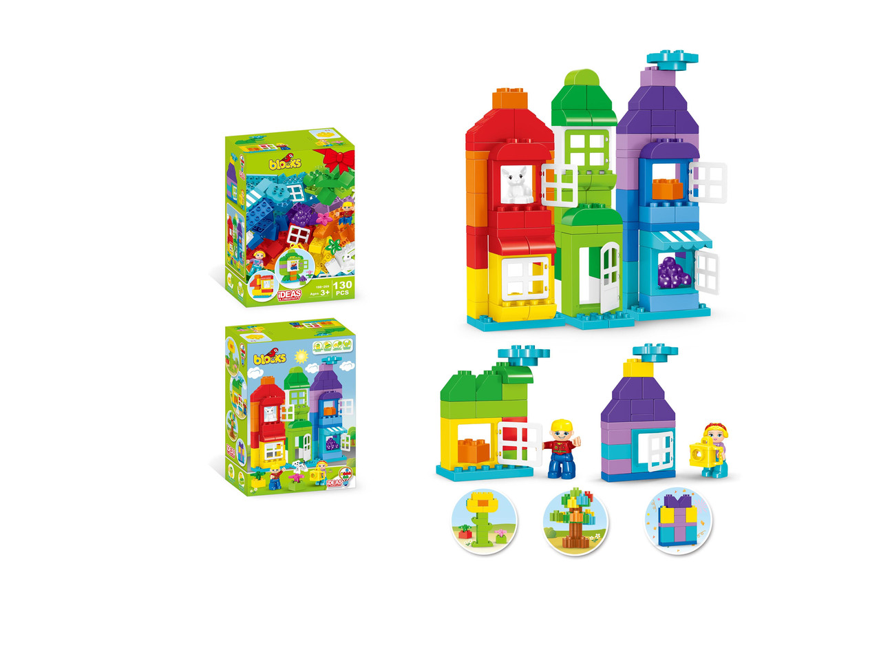 

Конструктор Kid's Home Toys Домик большие детали 130 элементов (188-269)