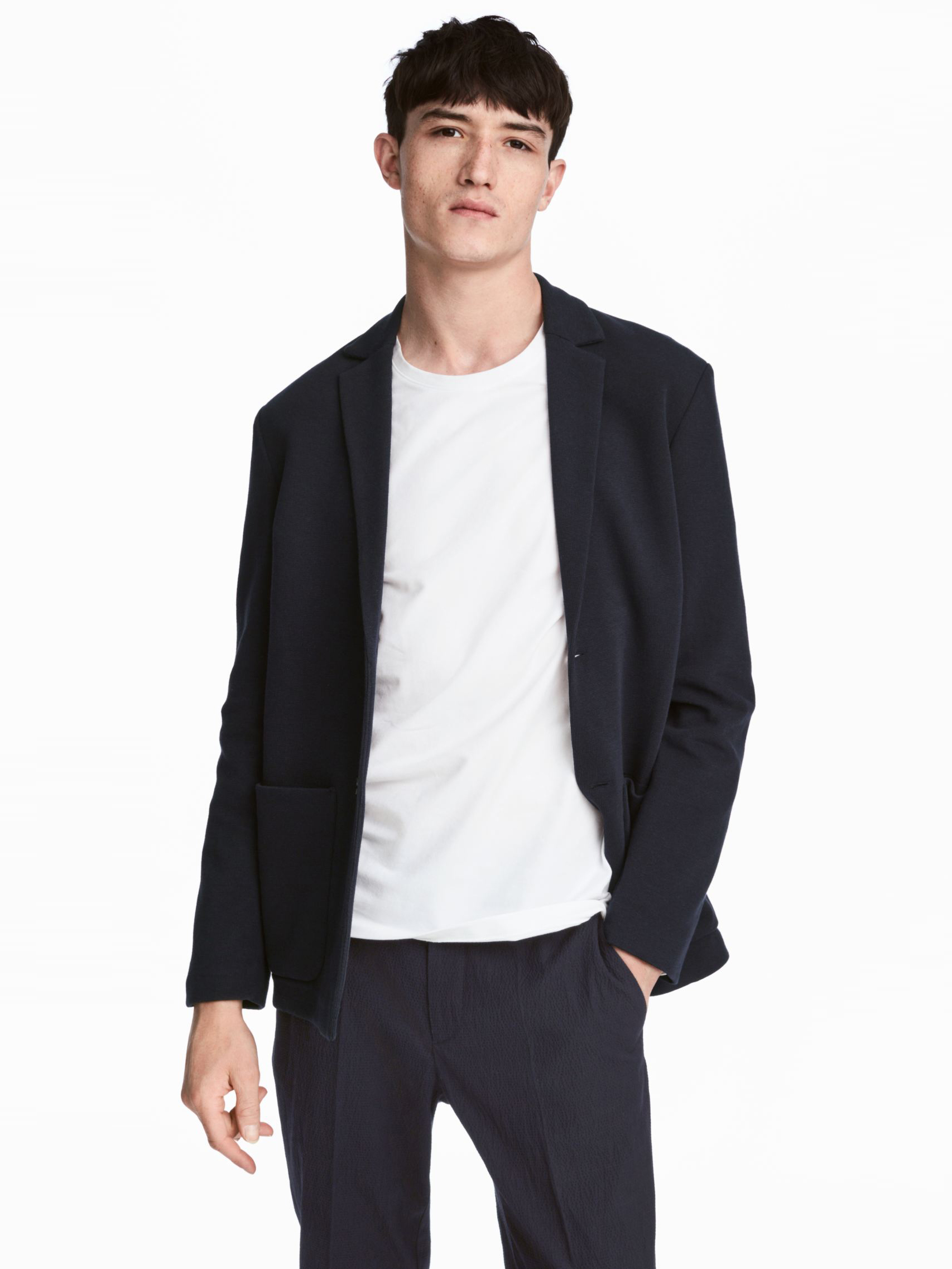 

Пиджак H&M 2201-4973536 48 Темно-синий