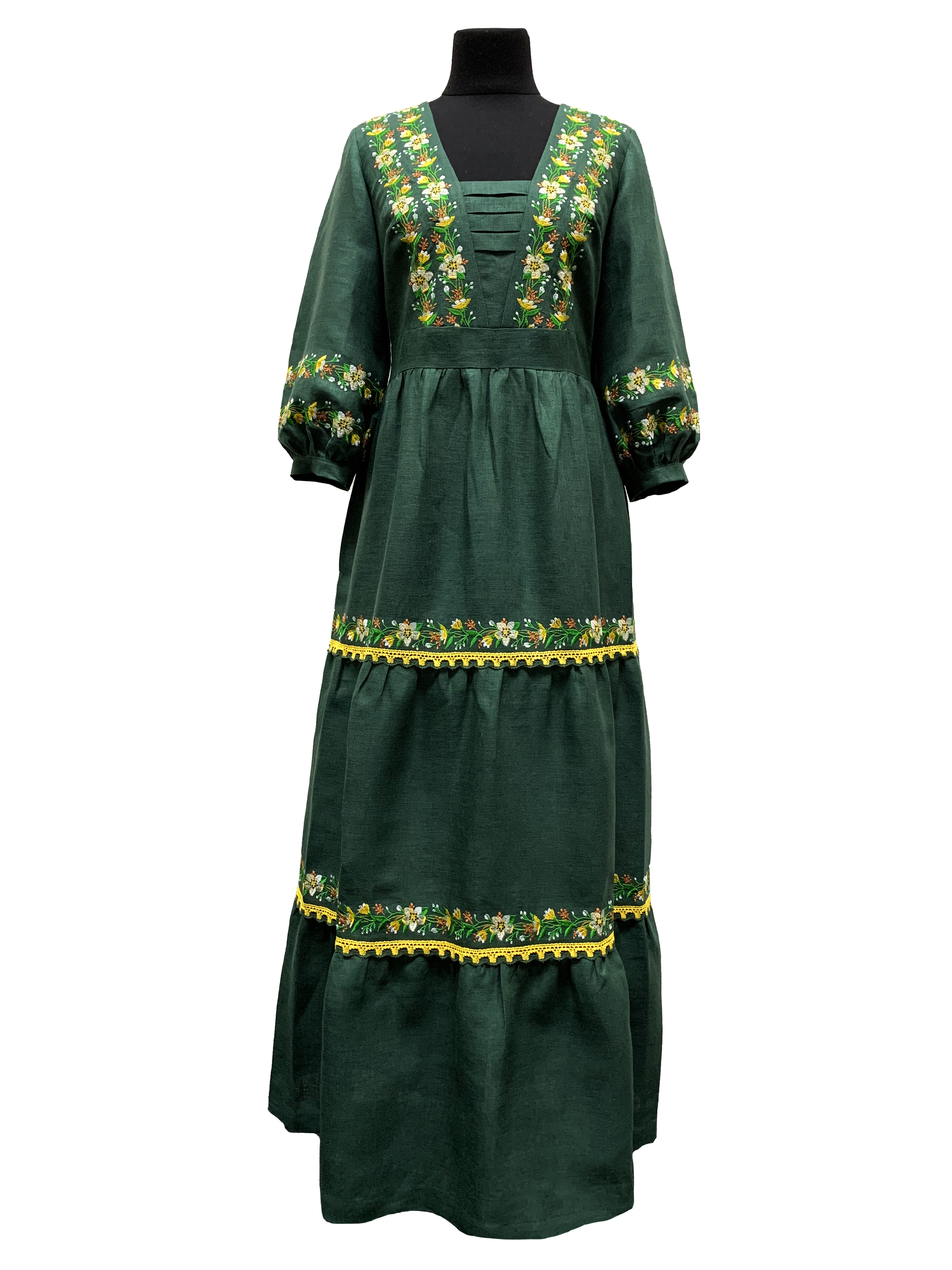 

Платье Галерея льону Яблуница зелений 44 0046/44/1550