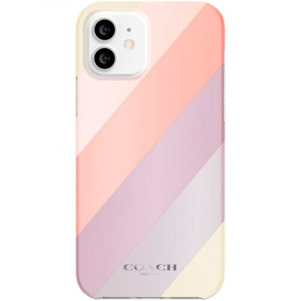 

Чехол для телефона Coach Protective Case for iPhone 12 Pro - Diagonal Stripe Metallic Multi (CIPH-054-DSTMT)