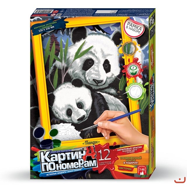 

Картины по номерам Панды Dankotoys (KN-01-01) (101278)