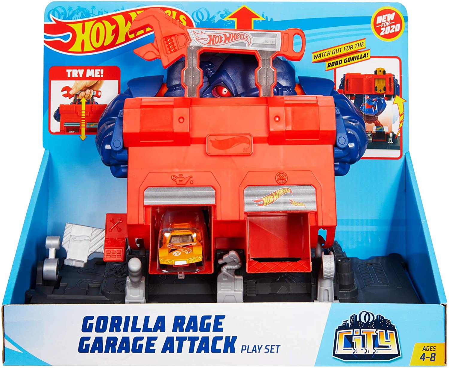 

Игровой набор Атака Гориллы Гараж Hot Wheels Gorilla Garage