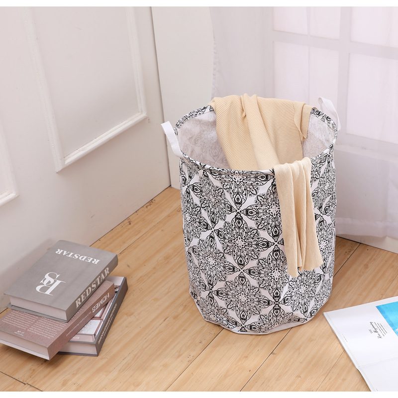 

Корзина для игрушек, белья, хранения Floral ornament Berni Home Черный (57276)