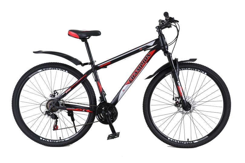 

Велосипед Champion Spark 27.5"19" Черный-Красный-Серебряный
