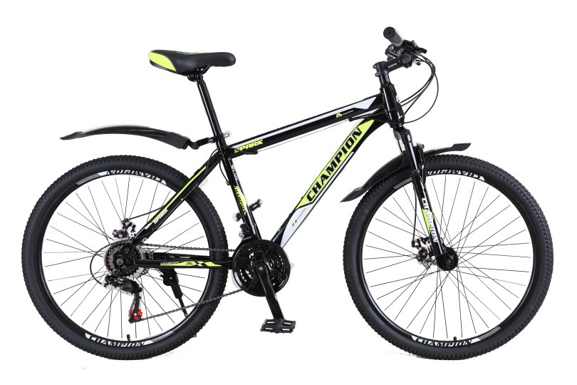

Велосипед Champion Spark 29"17" Черный-Неоновый желтый-Белый