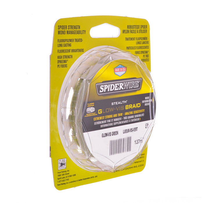 

Шнур Spiderwire Stealth Glow-Vis Braid Green 0.10мм (арт.38381345633)
