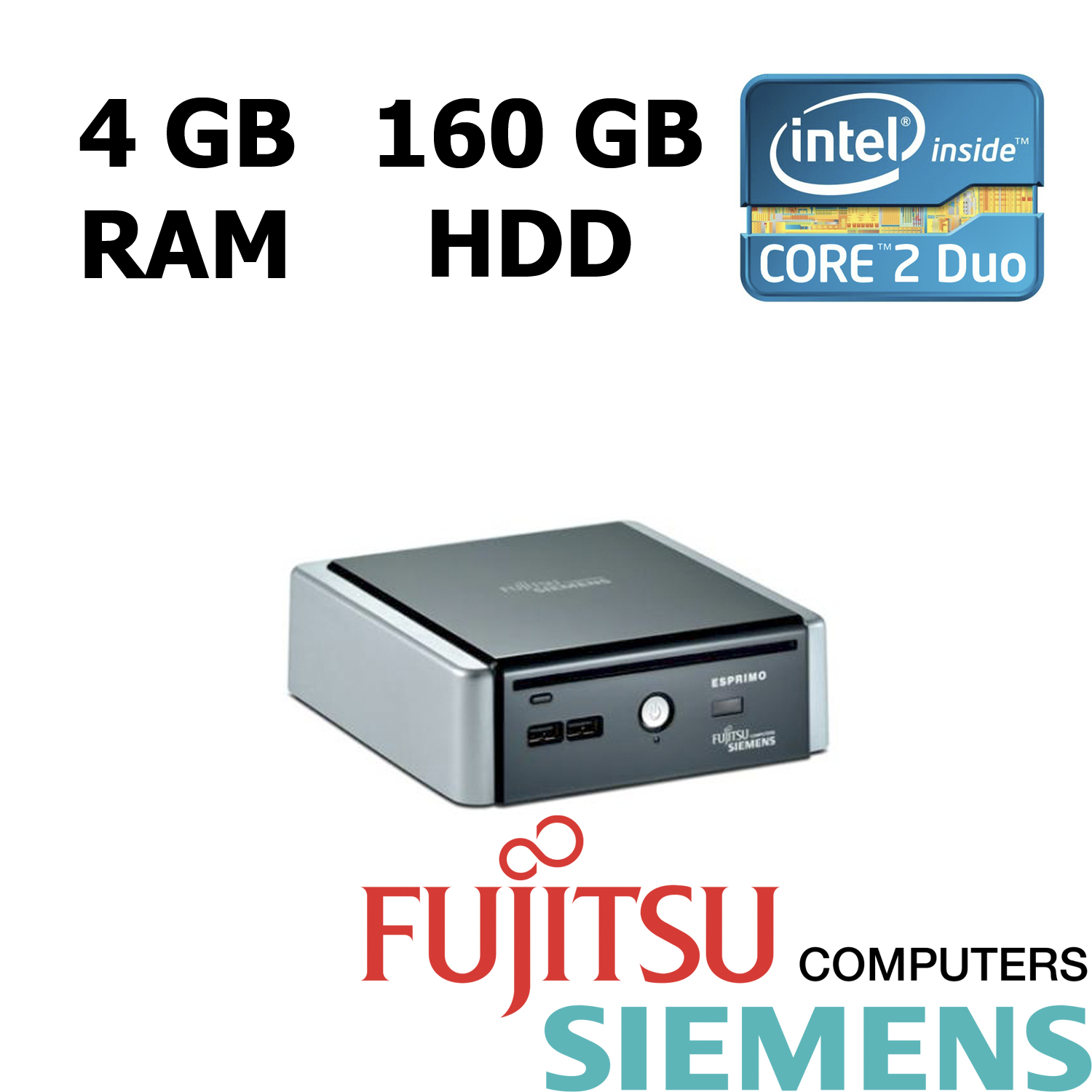 

Б/у Fujitsu-Siemens Q5020 MT / Intel Core 2 Duo T5670 (2 ядра по 1.8 GHz) / 4 GB DDR2 / 160 GB HDD