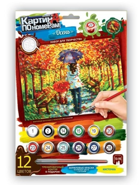 

Детская картина по номерам Danko Toys Осень 29х21см KN-03-04
