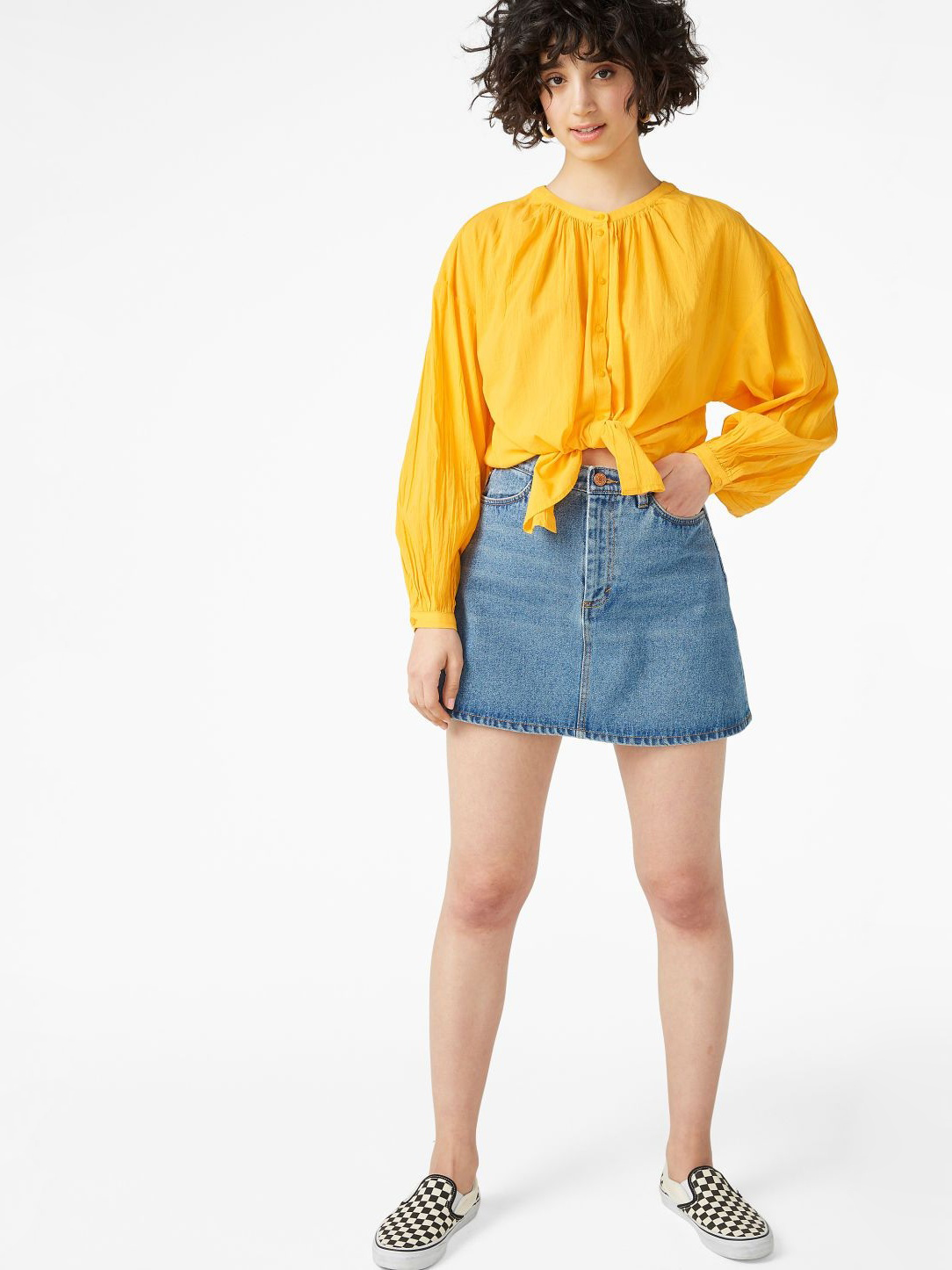 

Блузка Monki 1412-5963177 S Оранжевая
