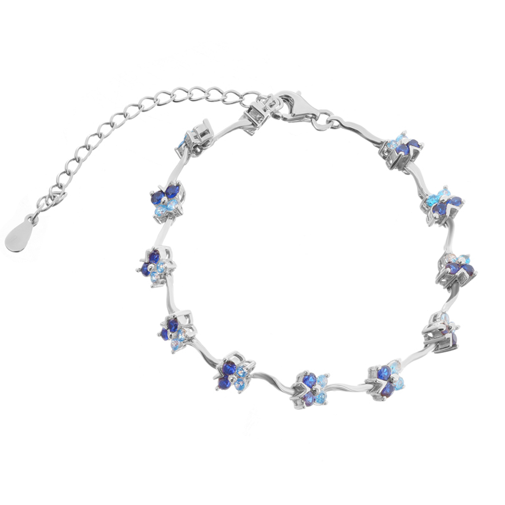 

Серебряный браслет Silvex925 16+5 см с фианитом (вес 6.3 г) модели Б2ФСТ/477