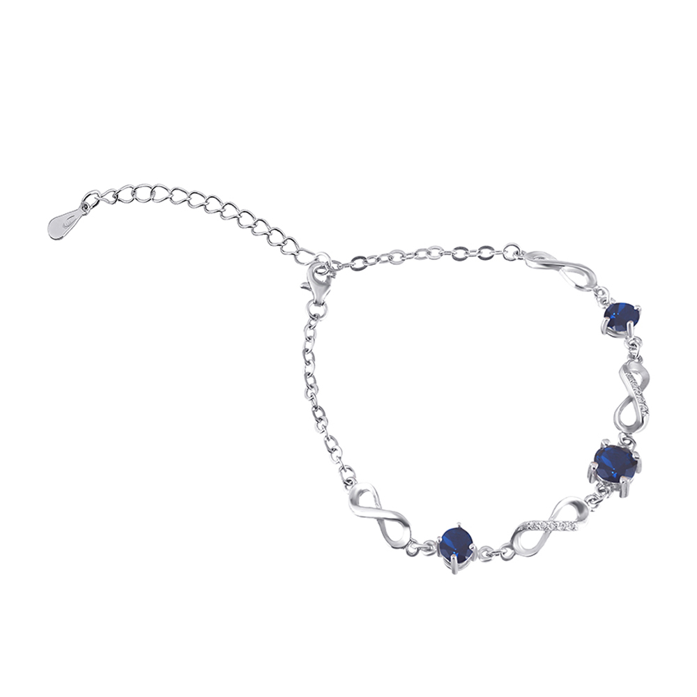 

Серебряный браслет Silvex925 19+5 см с фианитом (вес 3.8 г) модели Б2ФС/466