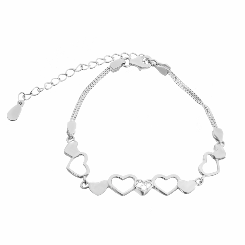 

Серебряный браслет Silvex925 16+5 см с фианитом (вес 3.4 г) модели Б2Ф/462