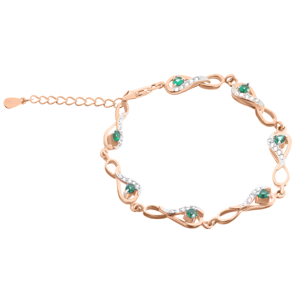 

Серебряный браслет Silvex925 16+5 см с фианитом (вес 5.9 г) модели Б3ФИ/480