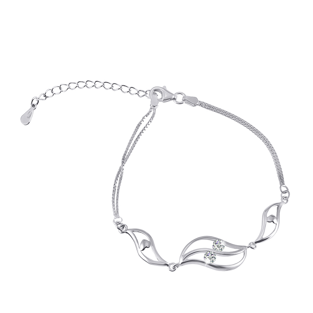 

Серебряный браслет Silvex925 16+5 см с фианитом (вес 3.5 г) модели Б2Ф/430