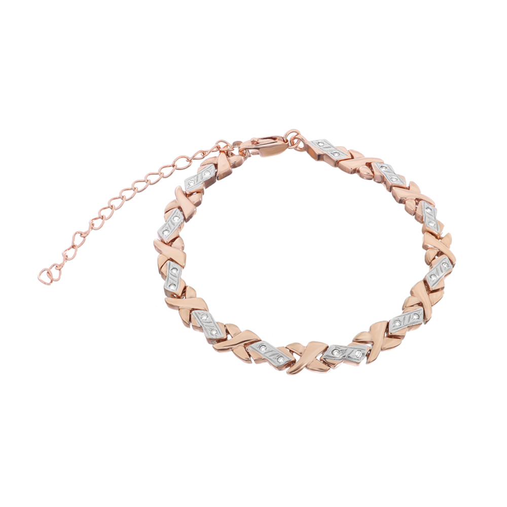 

Серебряный браслет Silvex925 16+5 см с фианитом (вес 8.6 г) модели Б32Ф/481