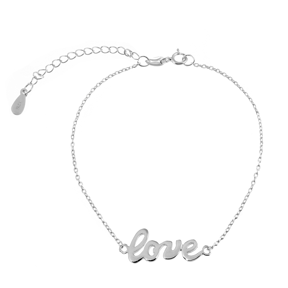 

Серебряный браслет Silvex925 «Love» 16+5 см (вес 1.3 г) модели Б2/800