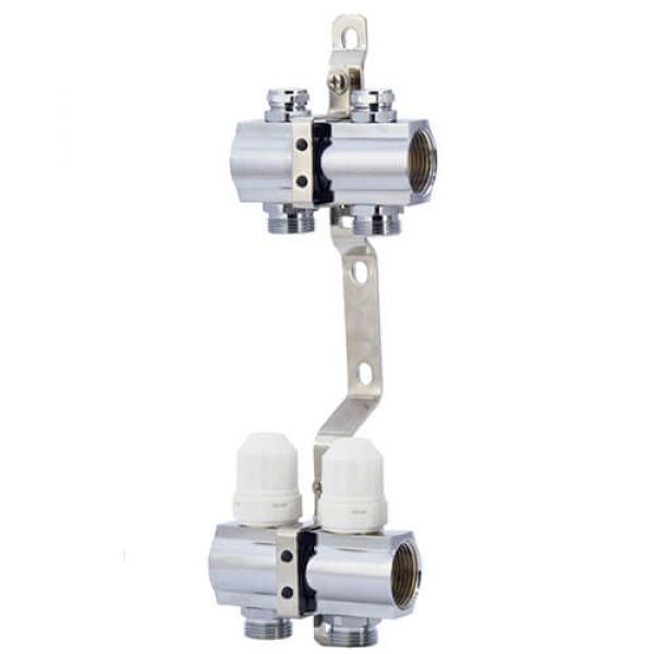 

Коллектор Fado Floor 1"х3/4" 2 выхода с запорными клапанами