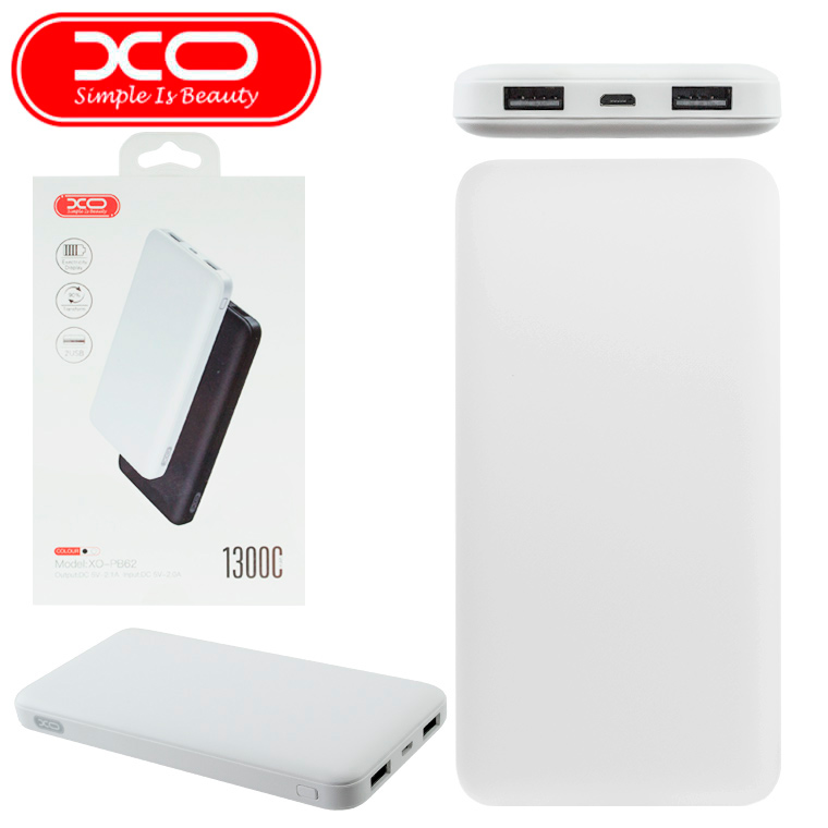 Power Bank XO PB62 13000 mAh белый (40687) – низкие цены, кредит ...